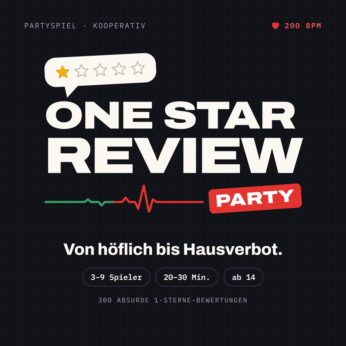 One Star Review Party – Von höflich bis Hausverbot.